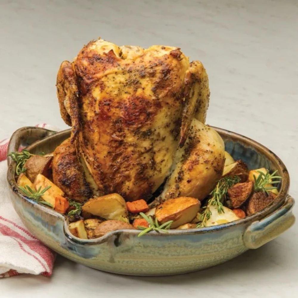 Beer Chicken Cooker Roaster Glazed Pottery, Made in USA - Beautifully Made